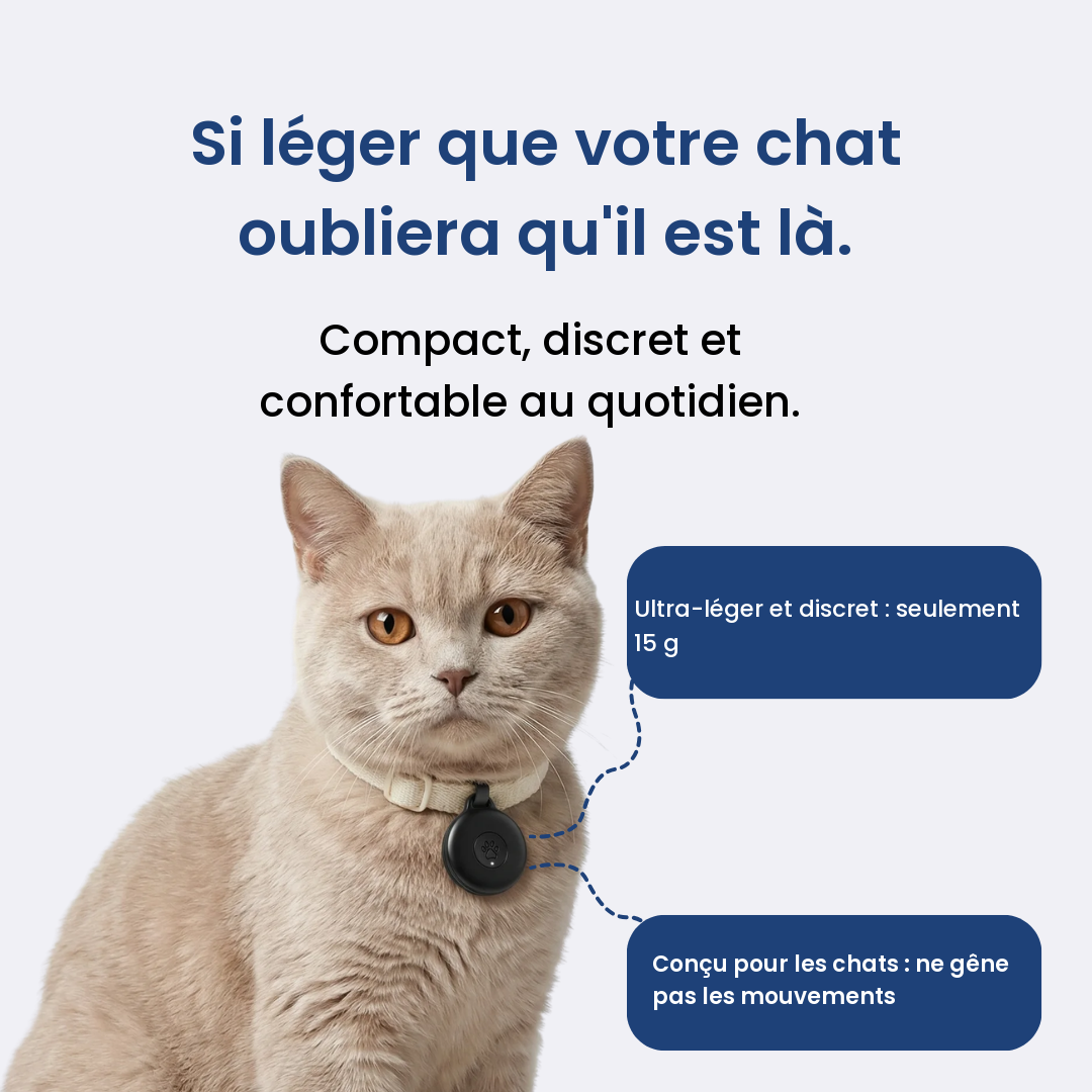 Traceur GPS pour Chat — Sans Abonnement