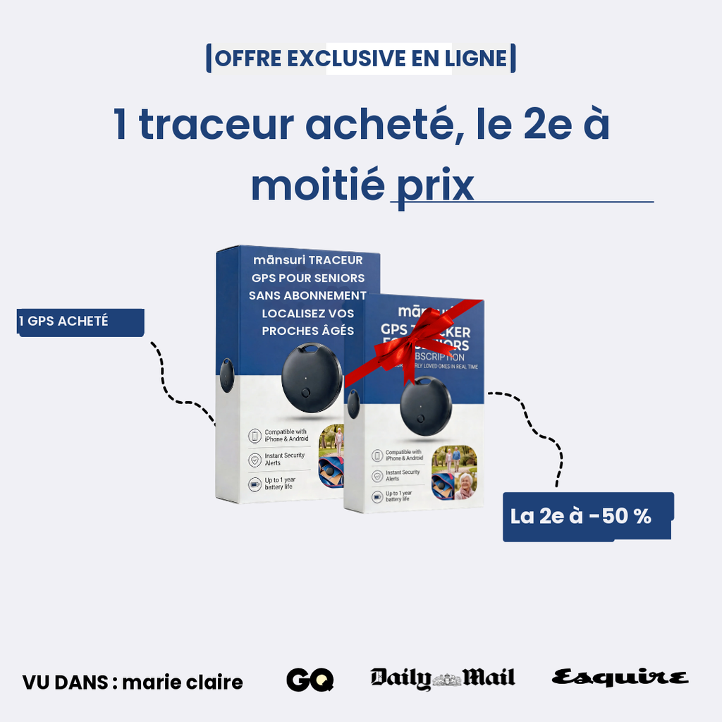 Traceur GPS pour Personnes Âgées — Sans Abonnement — Mansuri