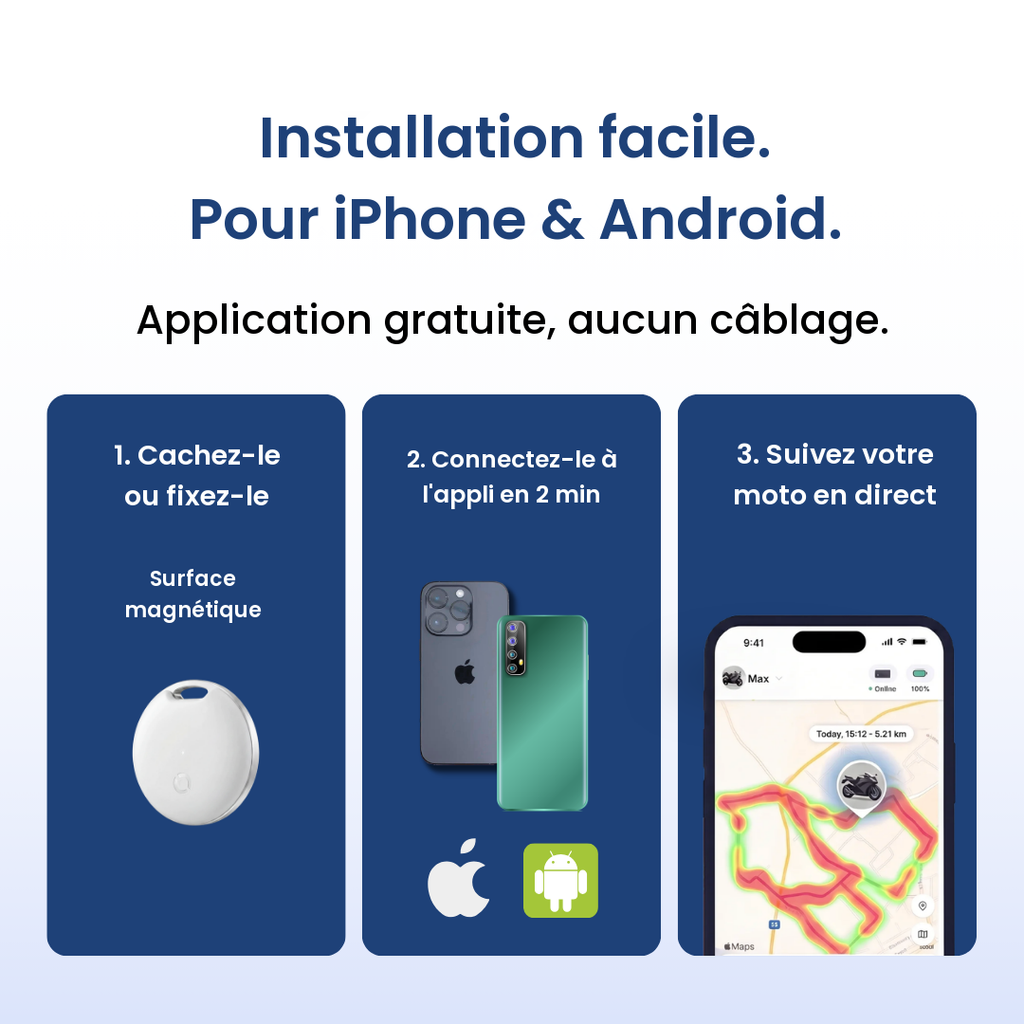 Traceur GPS Moto — Sans Abonnement — Mansuri