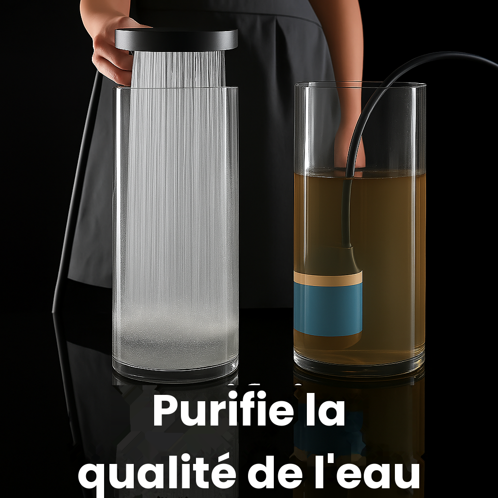 Pommeau de douche haute pression Turbo Boost avec filtration intégrée