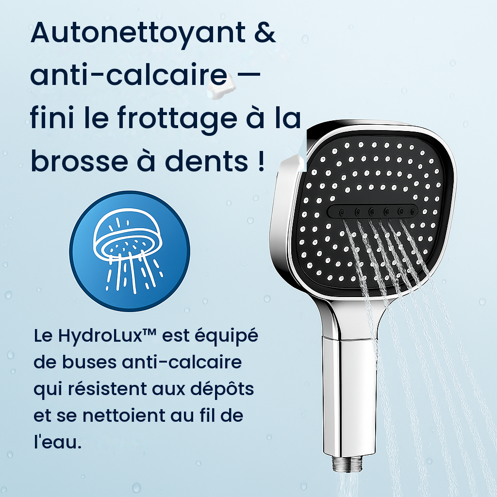 Pommeau de douche haute pression Turbo Boost avec filtration intégrée