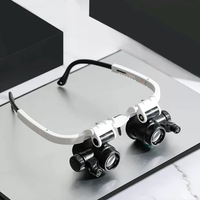 Loupe Binoculaire LED Professionnelle | Grossissement 3 Niveaux