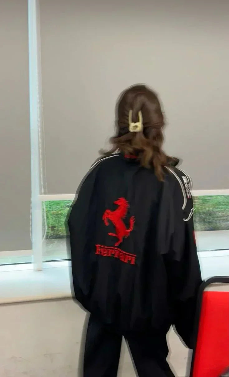 Veste Vintage Ferrari - Unisexe - Style Rétro