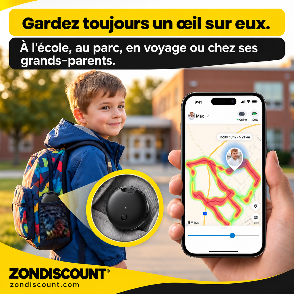 TRACEUR GPS ENFANT — Sans Abonnement — Mansuri
