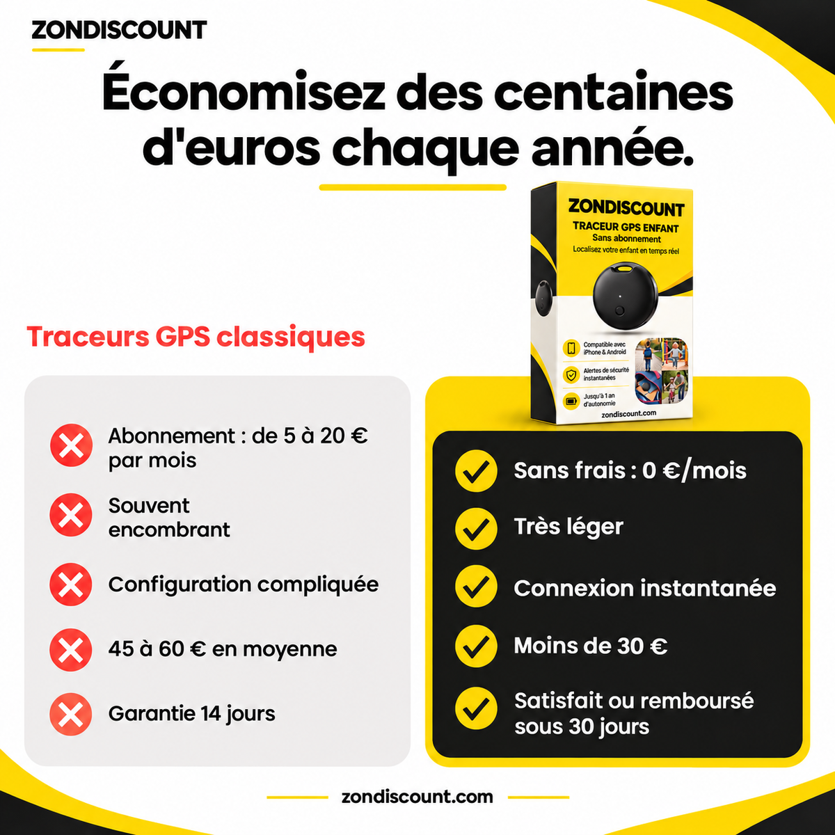 TRACEUR GPS ENFANT — Sans Abonnement — Mansuri