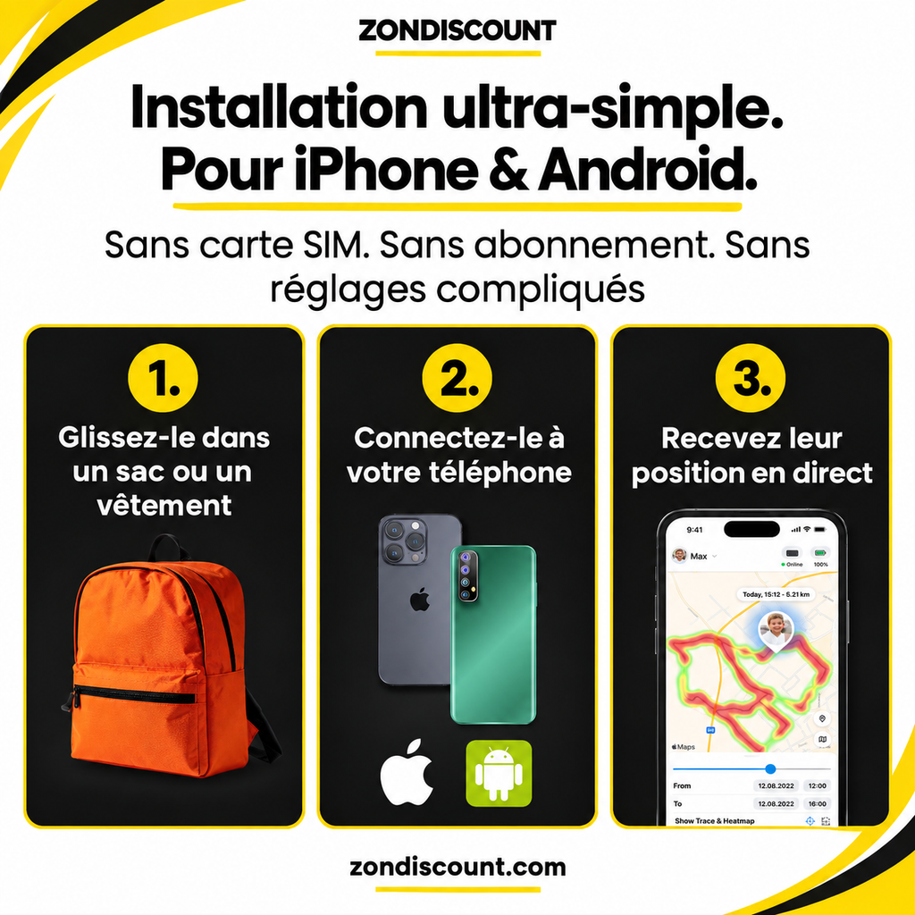 TRACEUR GPS ENFANT — Sans Abonnement — Mansuri