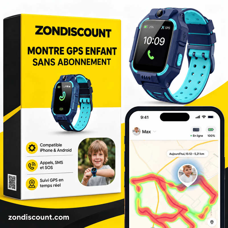 MONTRE GPS ENFANT — Sans Abonnement — Mansuri