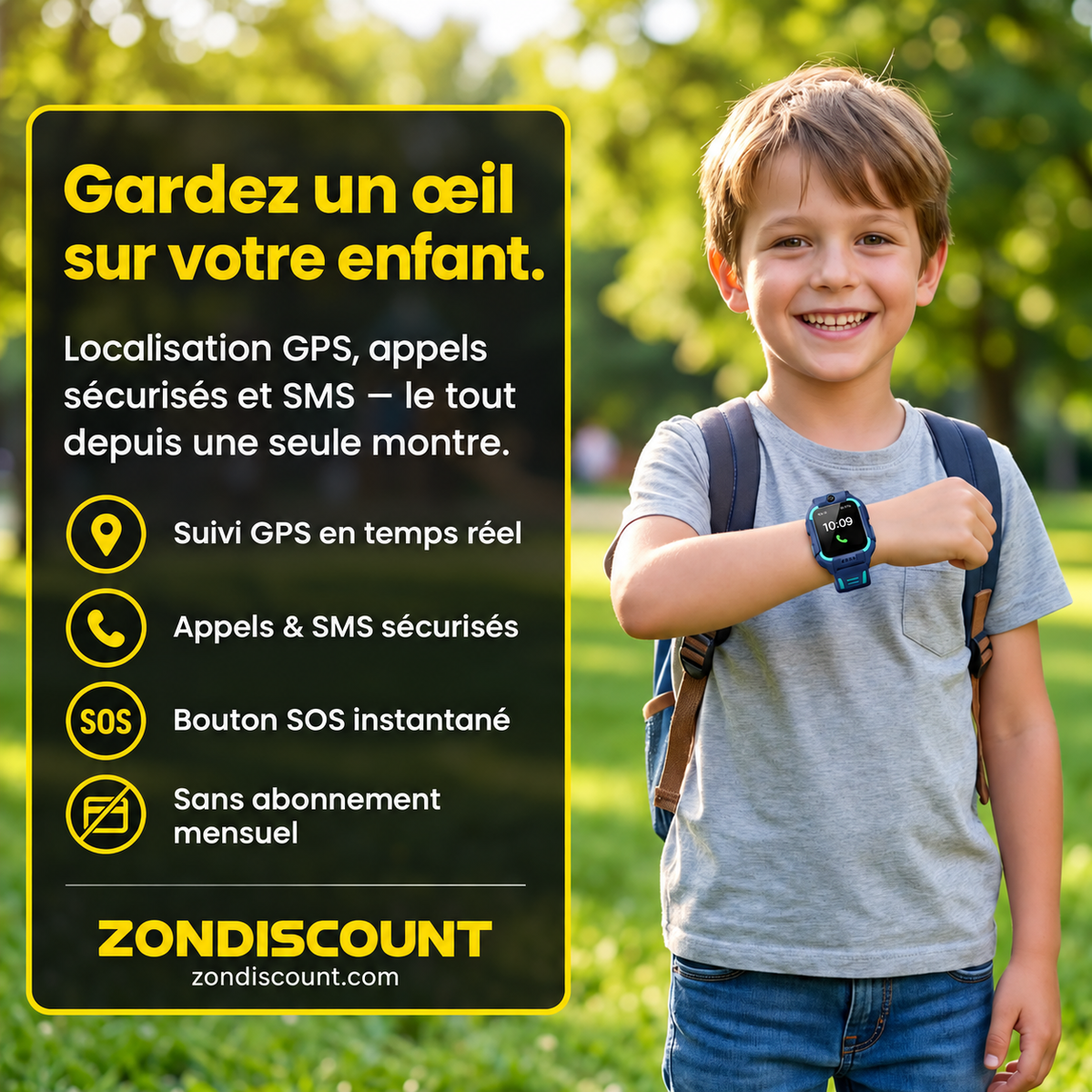MONTRE GPS ENFANT — Sans Abonnement — Mansuri