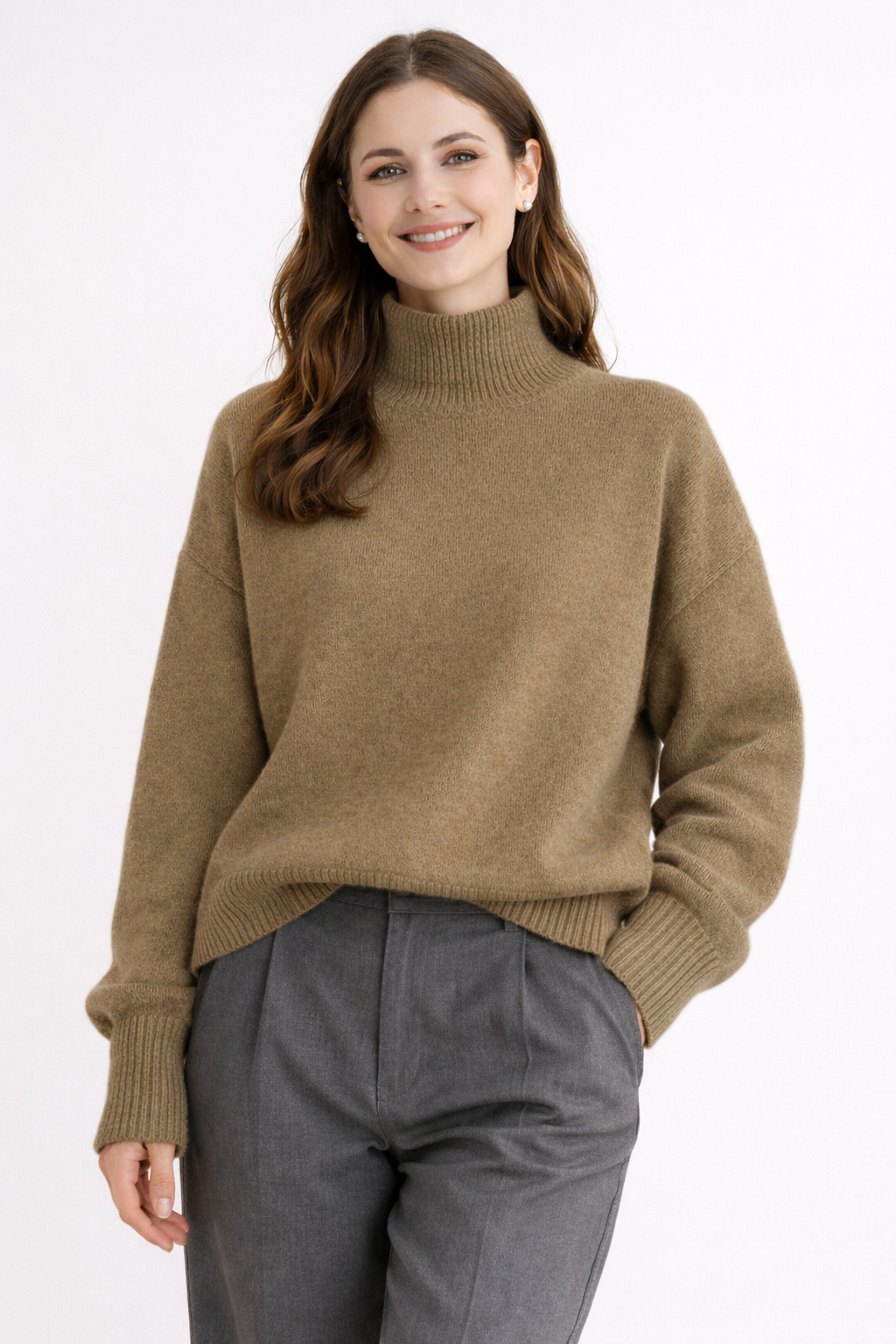 Isabella | Pull Col Roulé en Cachemire Premium