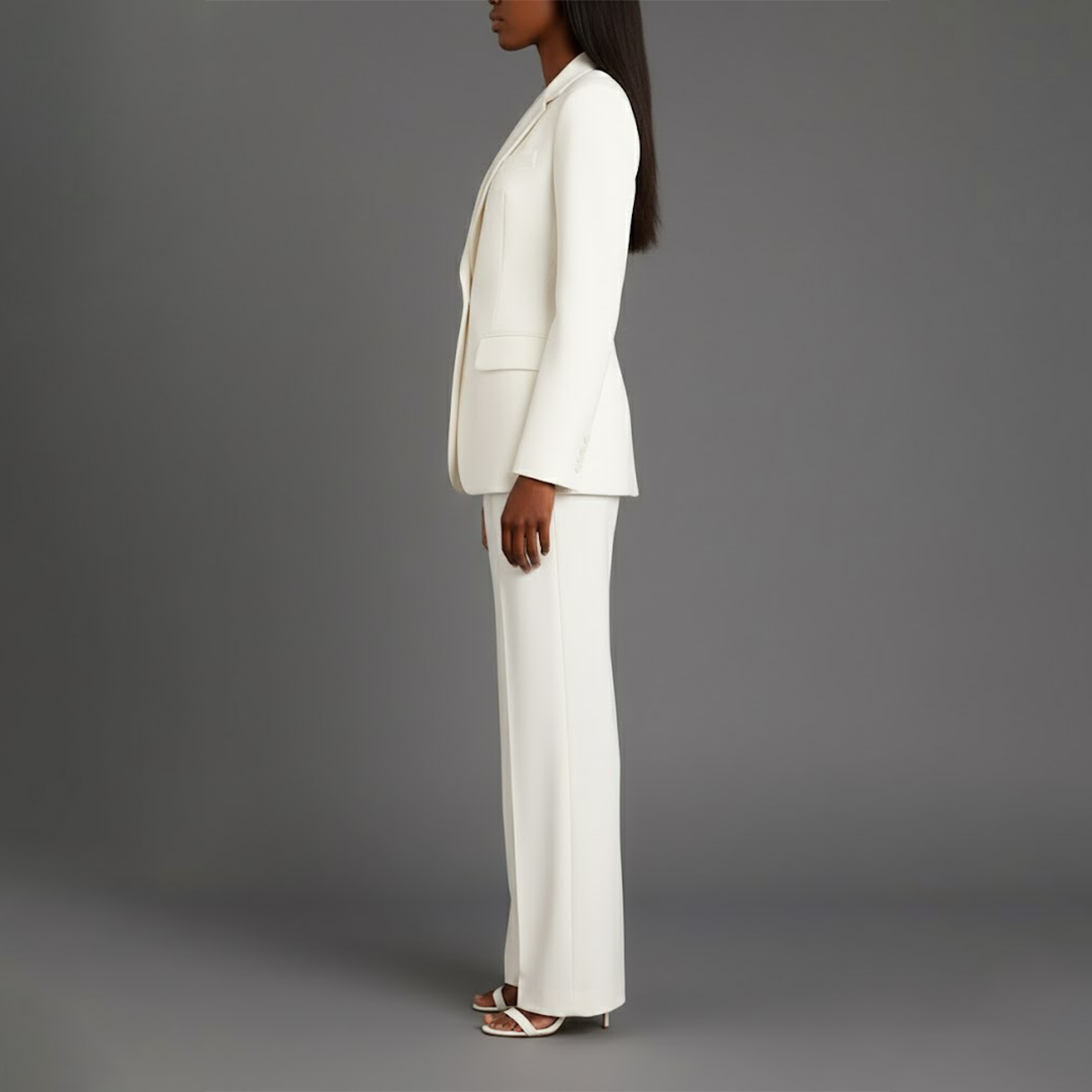 Christian | Ensemble Tailleur Femme Chic Blazer Long Sur Mesure