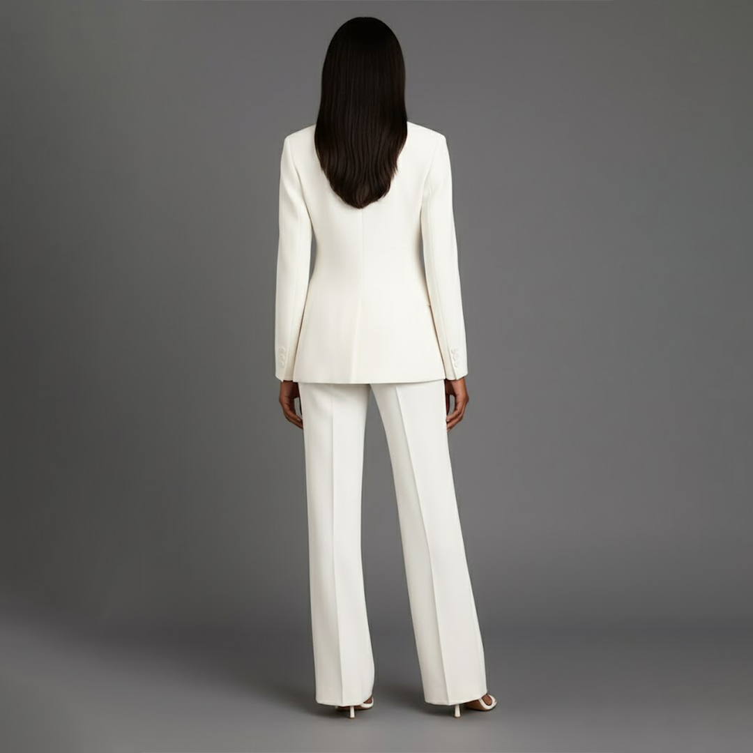 Christian | Ensemble Tailleur Femme Chic Blazer Long Sur Mesure