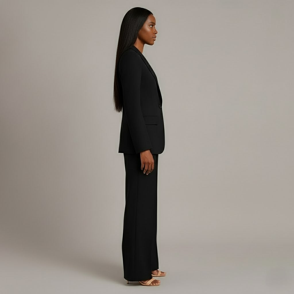 Christian | Ensemble Tailleur Femme Chic Blazer Long Sur Mesure
