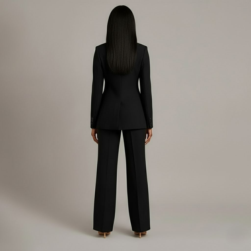 Christian | Ensemble Tailleur Femme Chic Blazer Long Sur Mesure