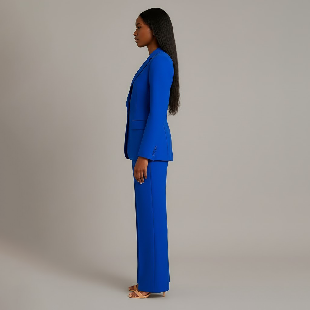 Christian | Ensemble Tailleur Femme Chic Blazer Long Sur Mesure