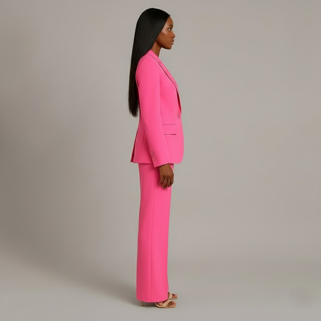 Christian | Ensemble Tailleur Femme Chic Blazer Long Sur Mesure