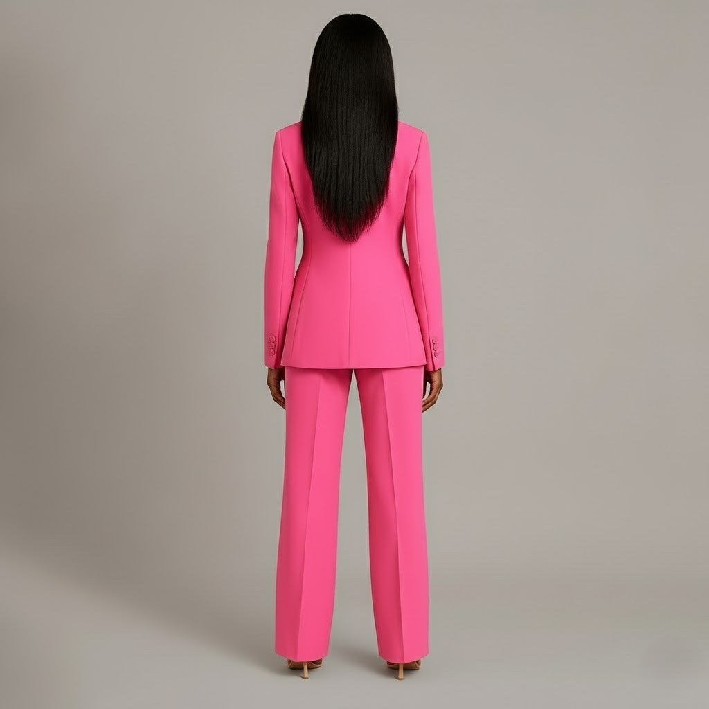 Christian | Ensemble Tailleur Femme Chic Blazer Long Sur Mesure
