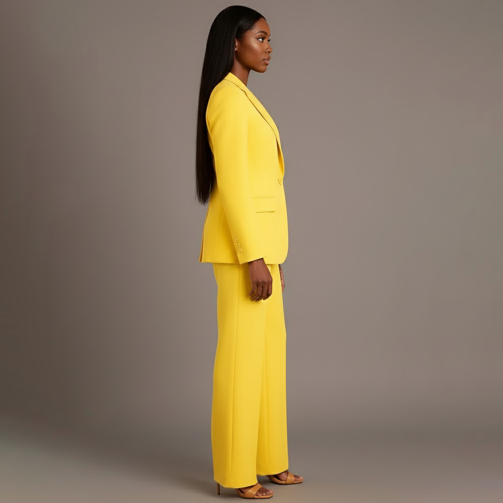 Christian | Ensemble Tailleur Femme Chic Blazer Long Sur Mesure