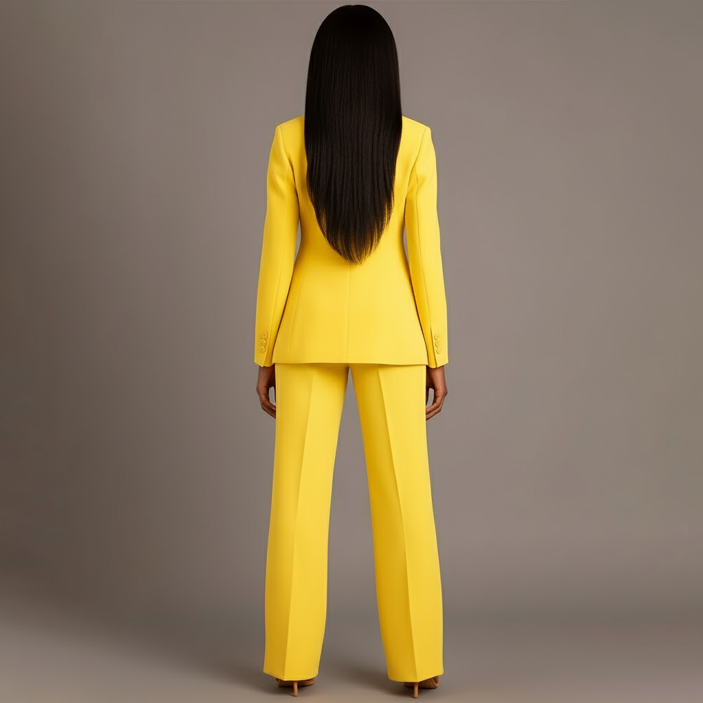 Christian | Ensemble Tailleur Femme Chic Blazer Long Sur Mesure