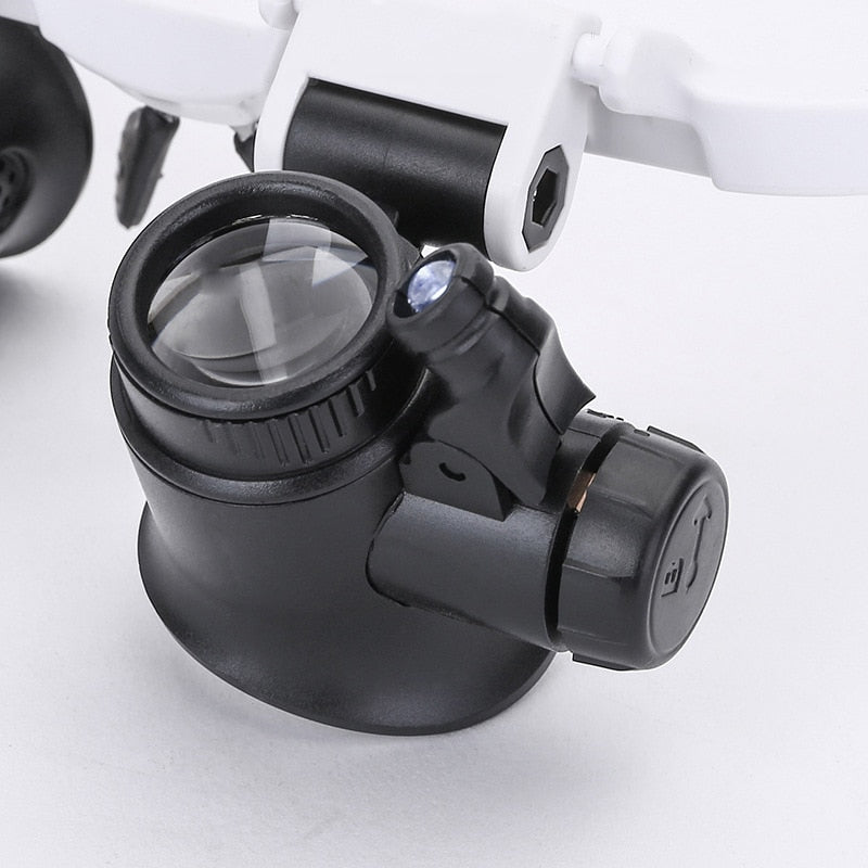 Loupe Binoculaire LED Professionnelle | Grossissement 3 Niveaux