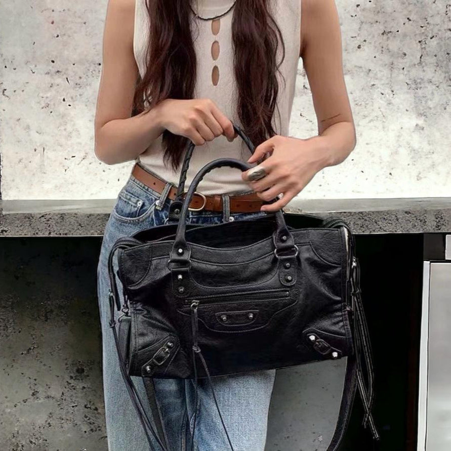 Astrid - Sac à Main Multi-Zip Décontracté avec Bandoulière