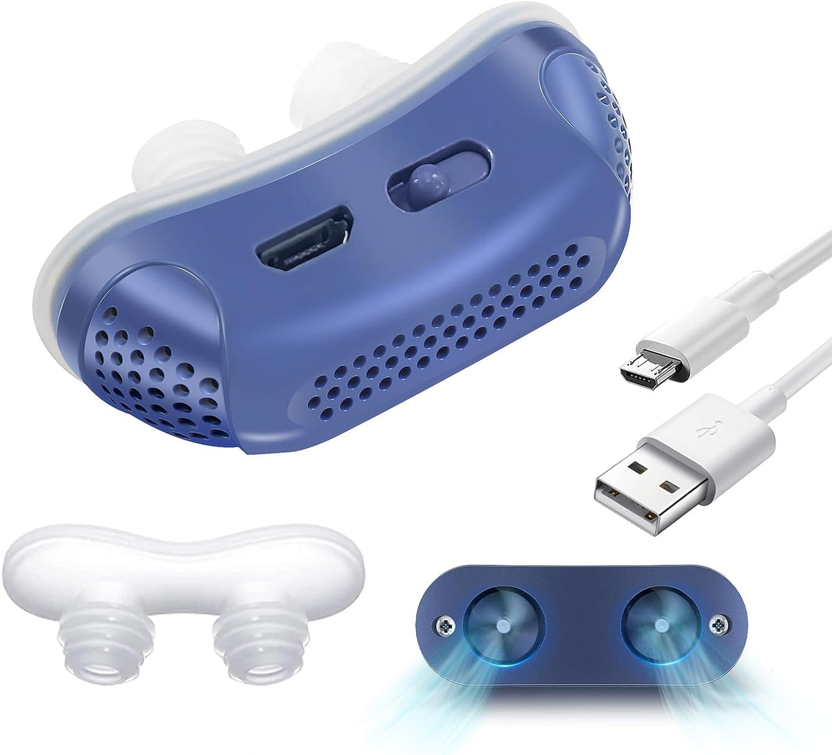 Appareil CPAP léger contre l'apnée du sommeil — compact, silencieux, sans masque — Mansuri