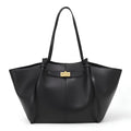 LYRA – Grand sac à main en cuir PU noir