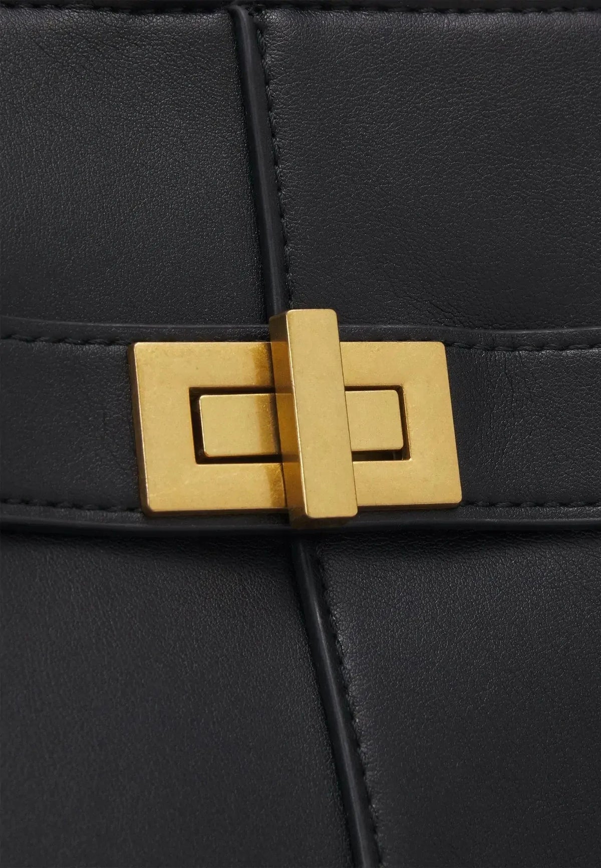 LYRA – Grand sac à main en cuir PU noir