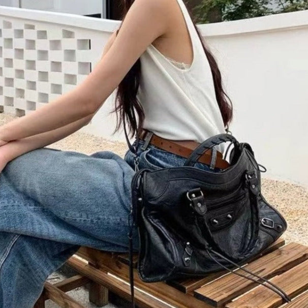 Astrid - Sac à Main Multi-Zip Décontracté avec Bandoulière