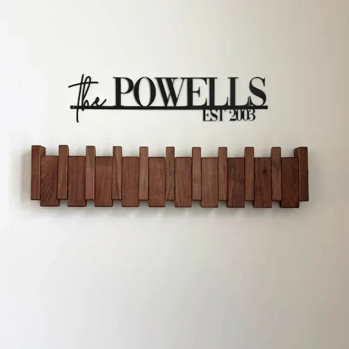 Primo | Porte-Manteau Mural en Bois Design Piano | Déco Élégante