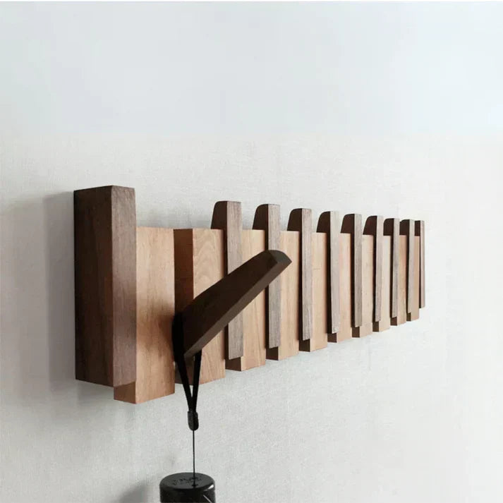 Primo | Porte-Manteau Mural en Bois Design Piano | Déco Élégante
