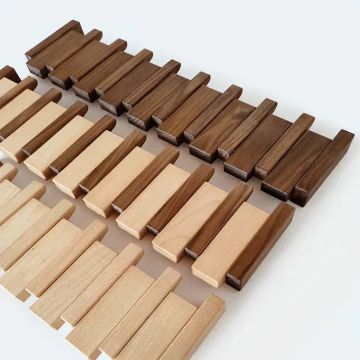 Primo | Porte-Manteau Mural en Bois Design Piano | Déco Élégante