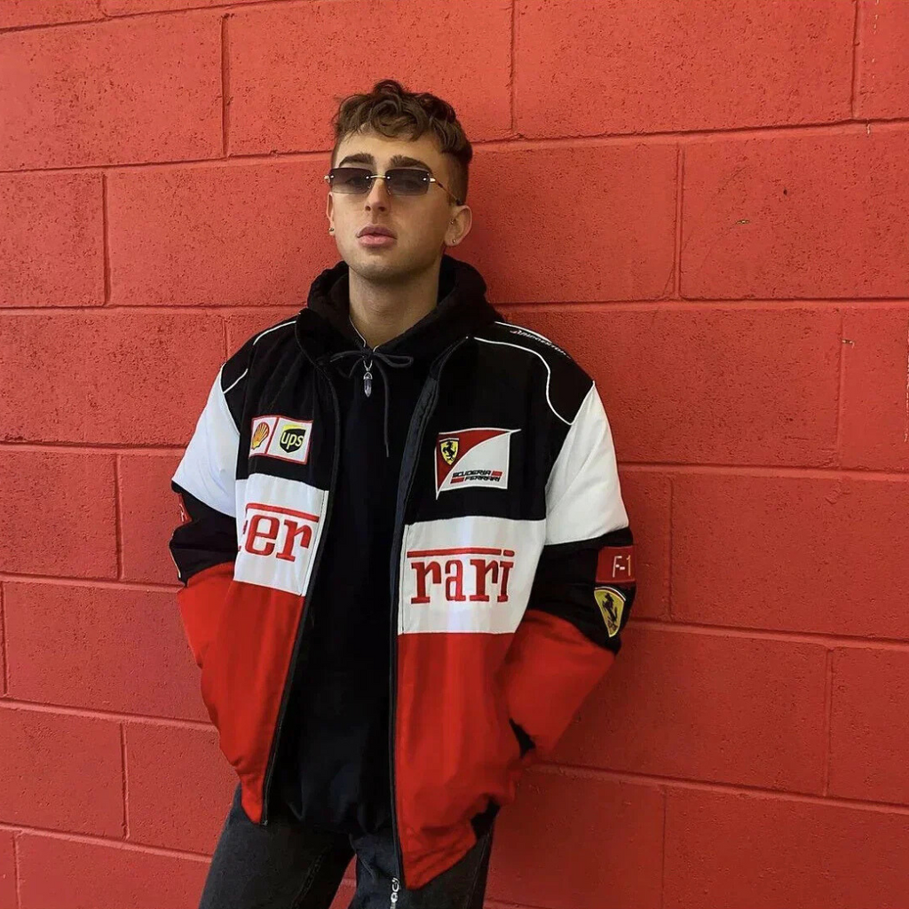Veste Vintage Ferrari - Unisexe - Style Rétro