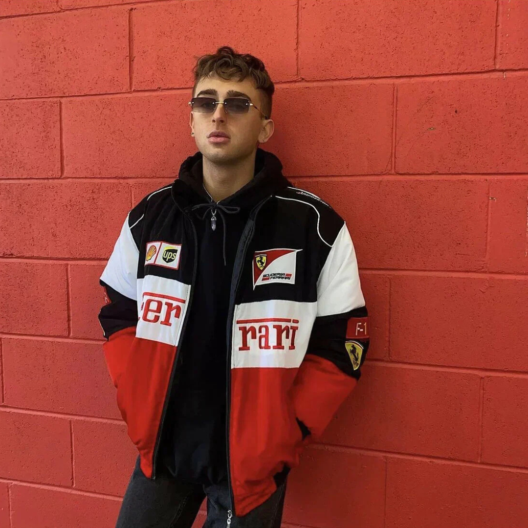 Veste Vintage Ferrari - Unisexe - Style Rétro